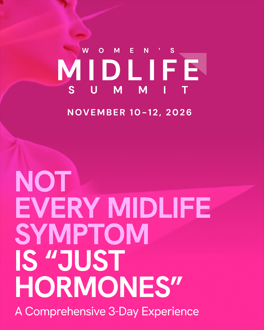 Women’s Midlife Summit graphic reading Not every midlife symptom is just hormones